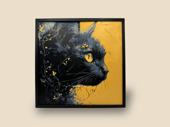Tablou 3D Cat with Golden Eyes